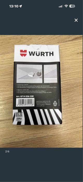 Tijeras Electricista Wurth con Pelacables