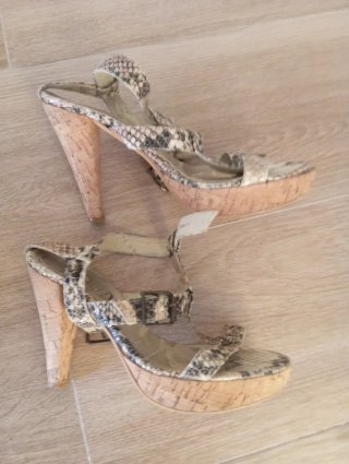 Sandalias tacón 10cm plataforma 2cm