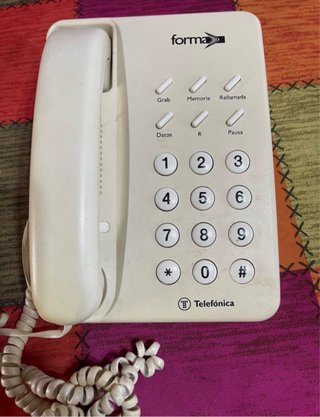 Teléfono fijo Forma blanco
