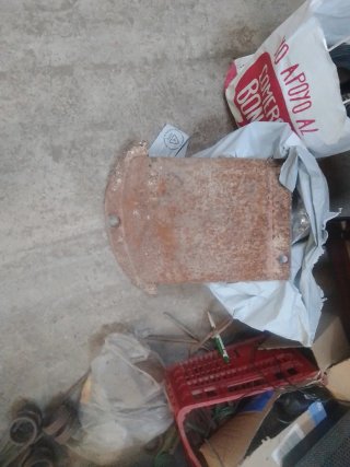 Patín segadora oxidado