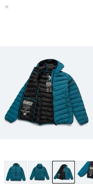 Chaqueta Anorak Munich Negra y Turquesa