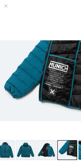Chaqueta Anorak Munich Negra y Turquesa