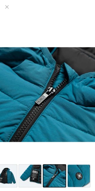 Chaqueta Anorak Munich Negra y Turquesa