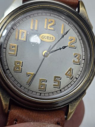 Orologio Guess Vintage Pelle Marrone Oro