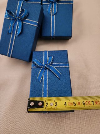 6 Cajas para Joyas Azul con Dorado