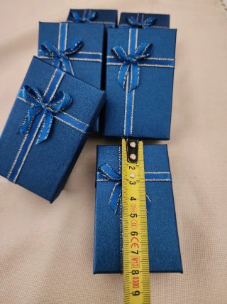 6 Cajas para Joyas Azul con Dorado
