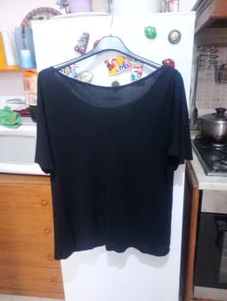 Maglietta donna elegante nera taglia unica