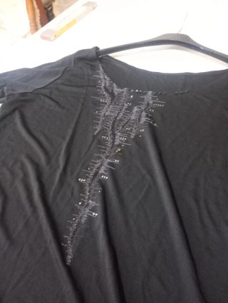Maglietta donna elegante nera taglia unica