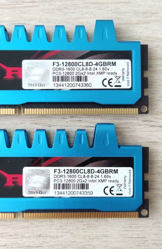 4GB DDR3 1600 CL8 G.Skill Ripjaws