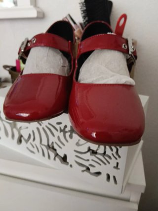 Zapatos Mary Jane Rojos Talla 40