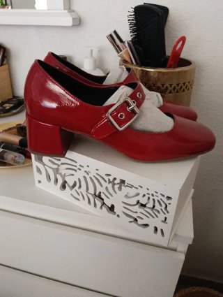 Zapatos Mary Jane Rojos Talla 40