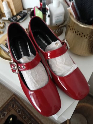 Zapatos Mary Jane Rojos Talla 40