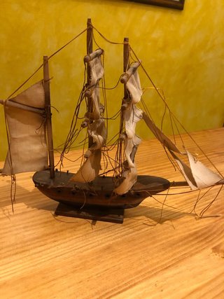 Barco velero madera antiguo