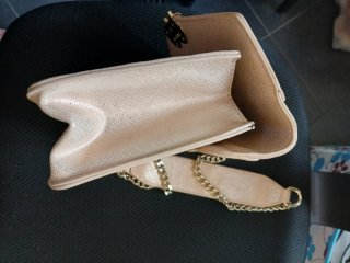 Borsa tracolla elegante beige oro