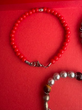 7 Braccialetti Perline Elastici