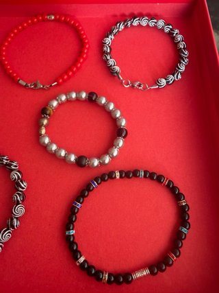 7 Braccialetti Perline Elastici
