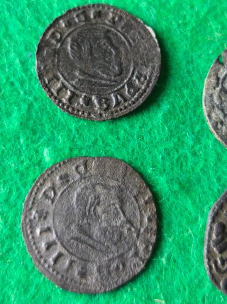Lote 4 Monedas Felipe IV posibles falsas epoca