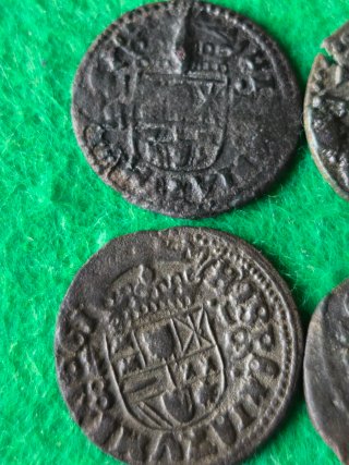 Lote 4 Monedas Felipe IV posibles falsas epoca