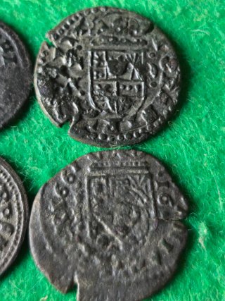 Lote 4 Monedas Felipe IV posibles falsas epoca
