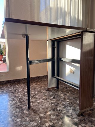 Mesa abatible madera y metal