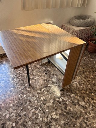 Mesa abatible madera y metal