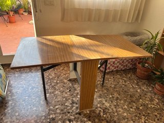 Mesa abatible madera y metal