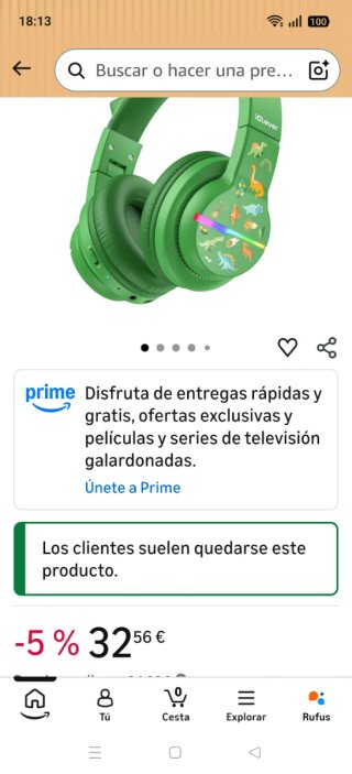 Auriculares iClever Niños Bluetooth Verdes