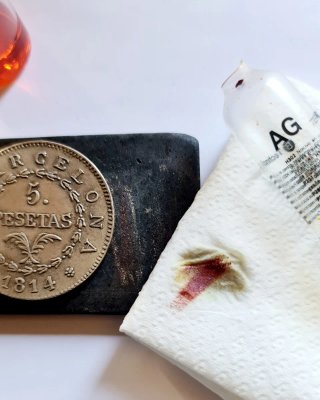 5 Pesetas Plata Barcelona 1814