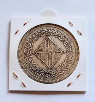 5 Pesetas Plata Barcelona 1814