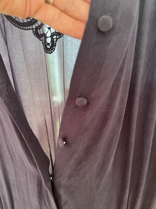 Vestido azul marino con encaje talla S