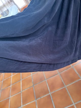 Vestido azul marino con encaje talla S