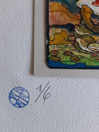 Dipinto Corallo con carte O. Menegazzi 2015
