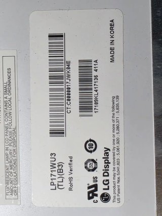 Pannello LCD LG 17 LP171WU3-TL B3