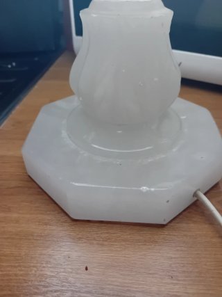 Lámpara de mesa mármol blanco con rosas no envio