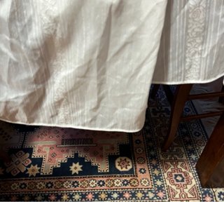 Tenda bianca da interno in tessuto