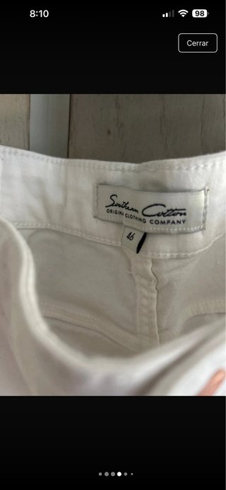 Pantalón vaquero blanco mujer Southern Cotton