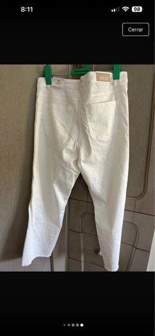 Pantalón vaquero blanco mujer Southern Cotton