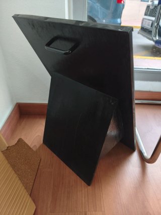Espejo para zapatos cristal y madera