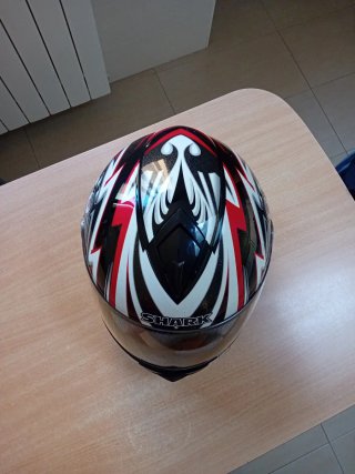 Casco Integral Shark Negro, Rojo y Blanco