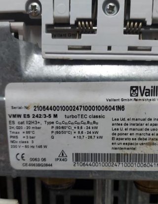 DESPIECE VAILLANT 242 3 5 M TURBOTEC CLASSIC
