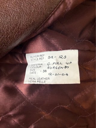 Gabardina vintage cuero real marrón
