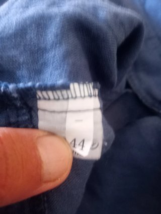 Pantaloni donna in lino blu