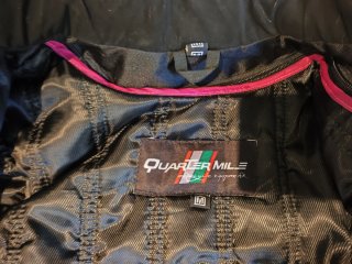 Chaqueta Moto Mujer Negra y Rosa QUARTERMILE