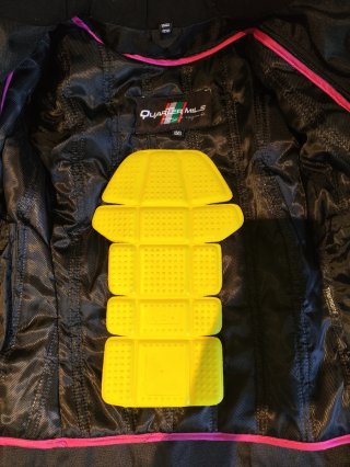 Chaqueta Moto Mujer Negra y Rosa QUARTERMILE