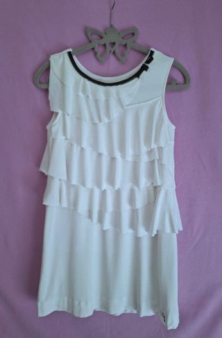 Vestido MAYORAL CHIC blanco con volantes - 12 años