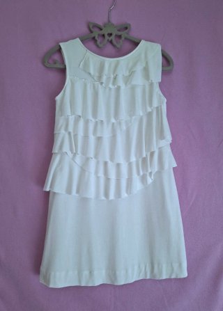 Vestido MAYORAL CHIC blanco con volantes - 12 años