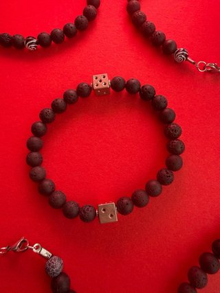 Set braccialetti pietra lavica