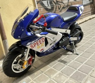 Mini Moto Infantil Azul y Blanca