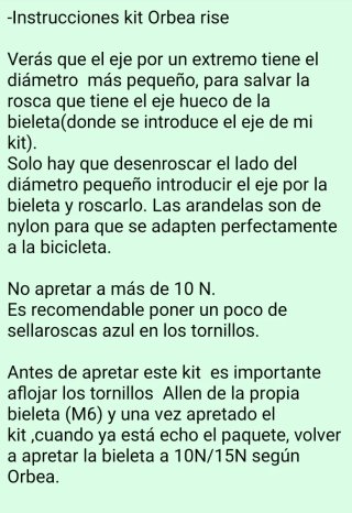 Kit Refuerzo Basculante Orbea Rise