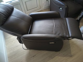 Juego 2 sillones reclinables piel sintética
